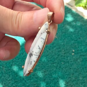 DENTRİL OPAL AA KALİTE GÜMÜŞ KOLYE UCU 4,10GR D6 - Görsel 3