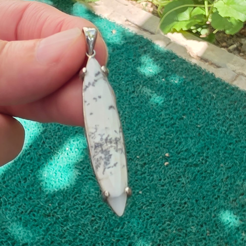 DENTRİL OPAL AA KALİTE GÜMÜŞ KOLYE UCU 4,40GR D7 - Görsel 3