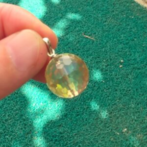 SARI TOPAZ GÜMÜŞ KOLYE UCU  6,00+- - Görsel 3