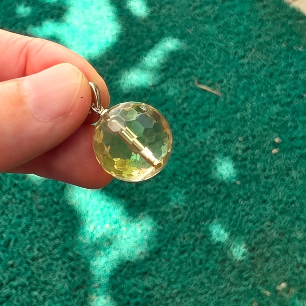 SARI TOPAZ GÜMÜŞ KOLYE UCU  6,00+-