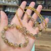 İĞNECİKLİ KUVARS 7A KALİTE KOLYE+BİLEKLİK TAKIM 44CM İ2