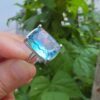 MAVİ TOPAZ AYARLI GÜMÜŞ YÜZÜK  4,30GR   T