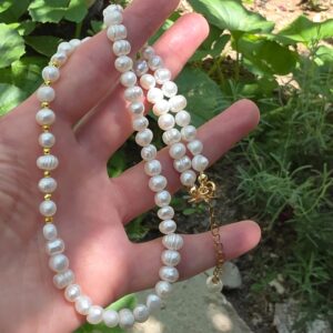 İNCİ+BAROK İNCİ GÜMÜŞ APARATLI KOLYE 45CM İ4