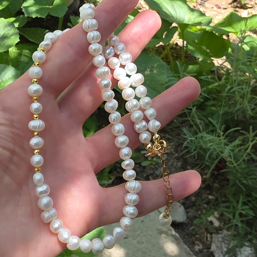 İNCİ+BAROK İNCİ GÜMÜŞ APARATLI KOLYE 45CM İ4