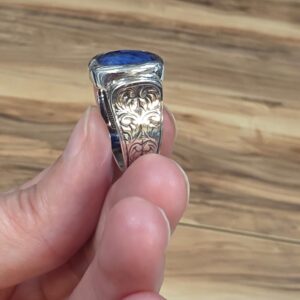 LAPİS LAZULİ EL İŞÇİLİĞİ 8,24GR ERKEK YÜZÜK NO:19 - Görsel 4