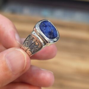 Alternative view of LAPİS LAZULİ EL İŞÇİLİĞİ 7,83GR ERKEK YÜZÜK NO:19