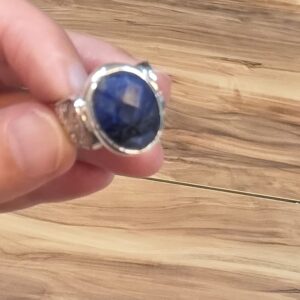 LAPİS LAZULİ EL İŞÇİLİĞİ 9,12GR ERKEK YÜZÜK NO:19 - Görsel 4