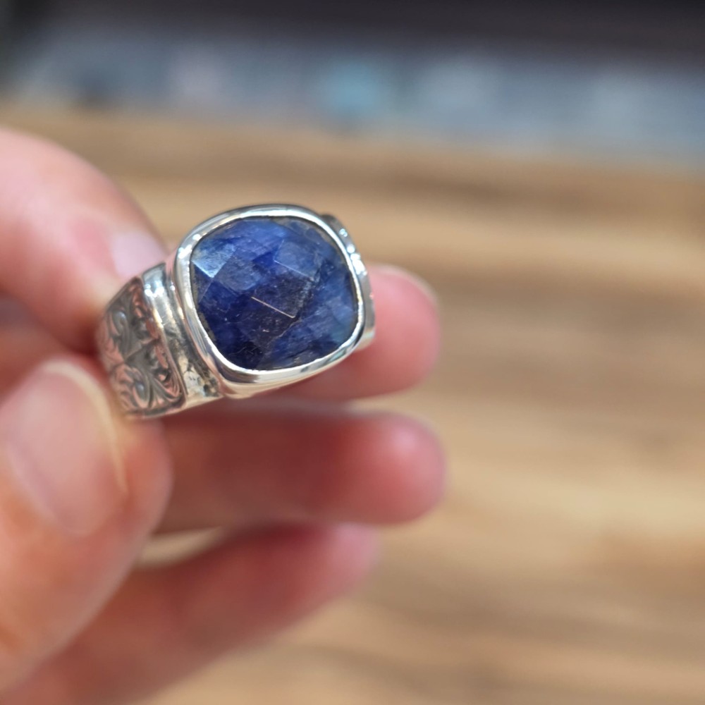 LAPİS LAZULİ EL İŞÇİLİĞİ 8,24GR ERKEK YÜZÜK NO:19