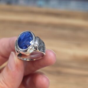 LAPİS LAZULİ EL İŞÇİLİĞİ 8,87GR ERKEK YÜZÜK NO:19 - Görsel 3