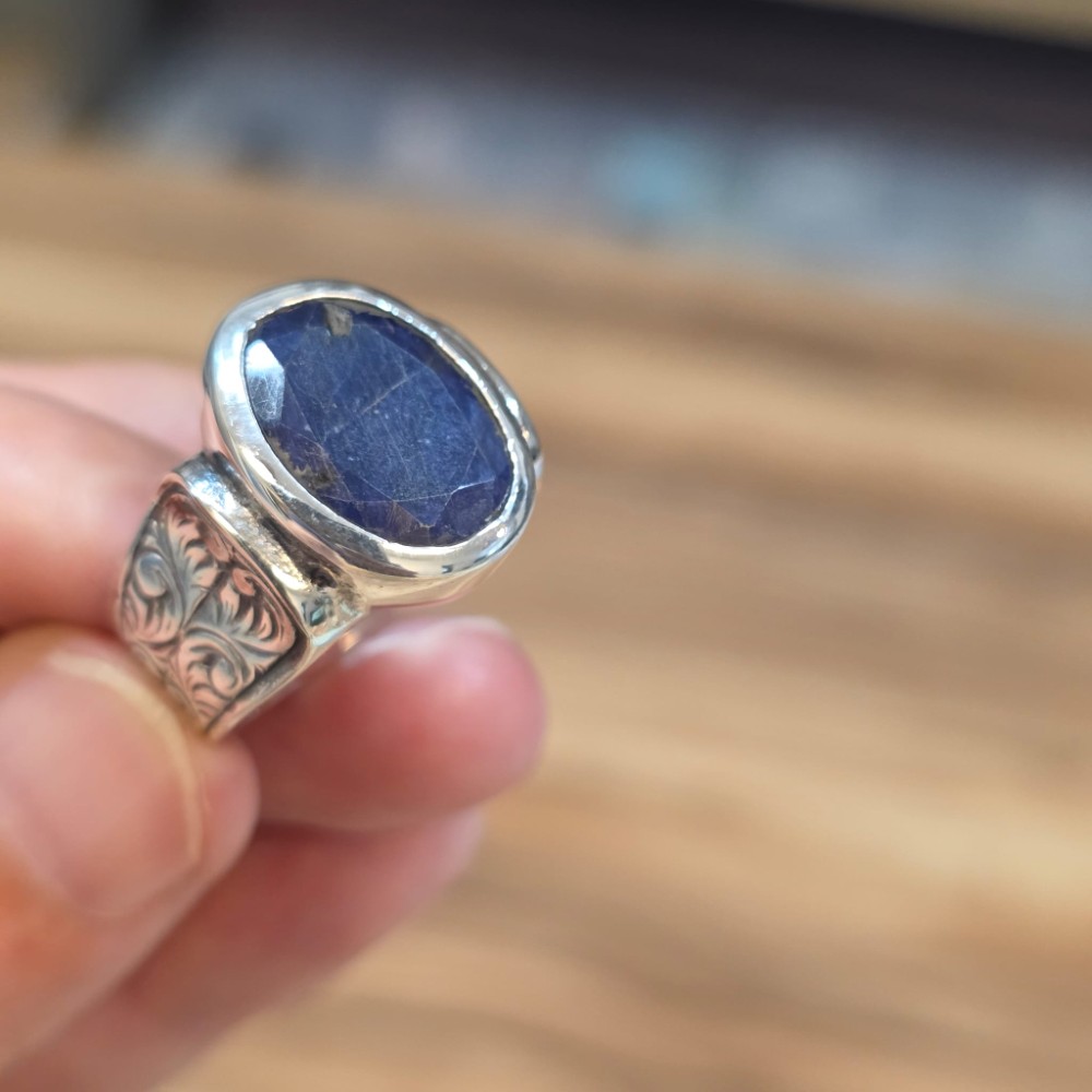 LAPİS LAZULİ EL İŞÇİLİĞİ 9,19GR ERKEK YÜZÜK NO:18