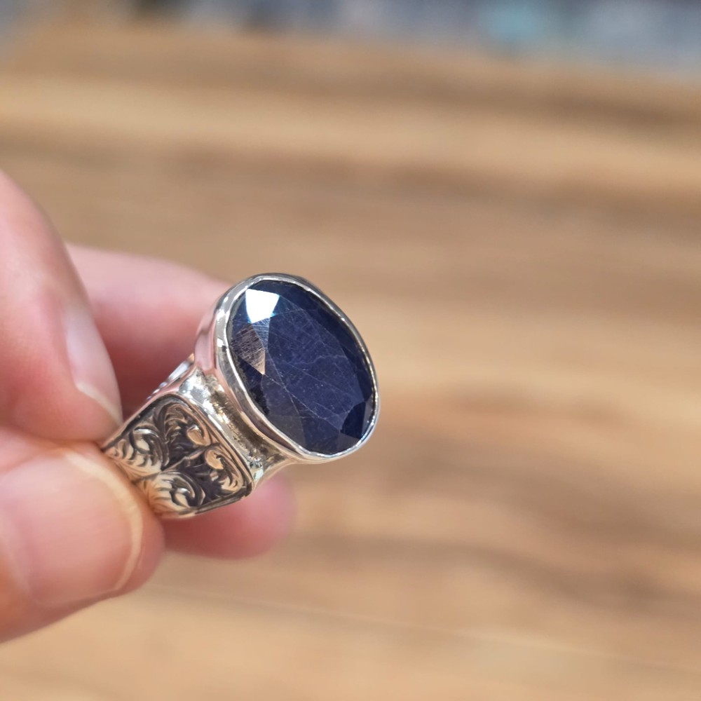 LAPİS LAZULİ EL İŞÇİLİĞİ 9,13GR ERKEK YÜZÜK NO:19