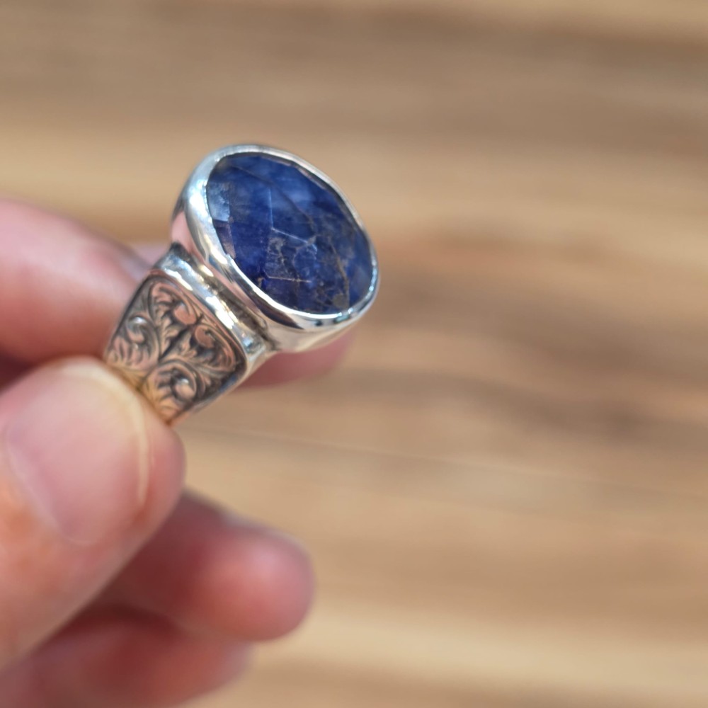 LAPİS LAZULİ EL İŞÇİLİĞİ 8,75GR ERKEK YÜZÜK NO:22