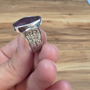 SAFİR ERKEK EL İŞÇİLİĞİ GÜMÜŞ 9,35GR YÜZÜK NO:19 - Görsel 4