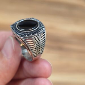 AKİK ERKEK GÜMÜŞ 8,22GR YÜZÜK NO:22 - Görsel 4