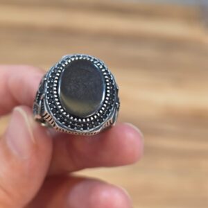 AKİK ERKEK GÜMÜŞ 9,34GR YÜZÜK NO:24 - Görsel 3