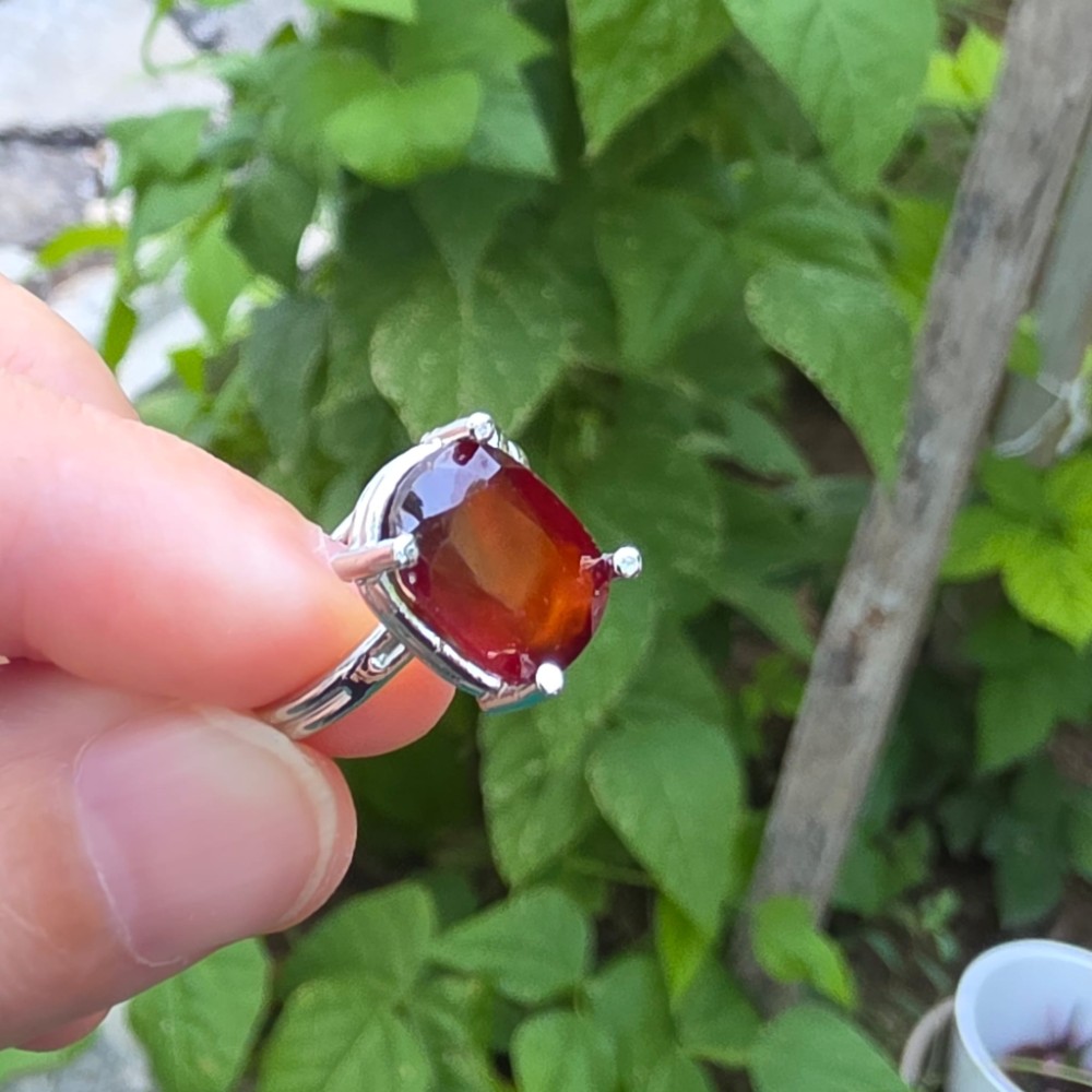 GRANAT 7A KALİTE FASET KESİM AYARLI GÜMÜŞ YÜZÜK 3,87gr N28