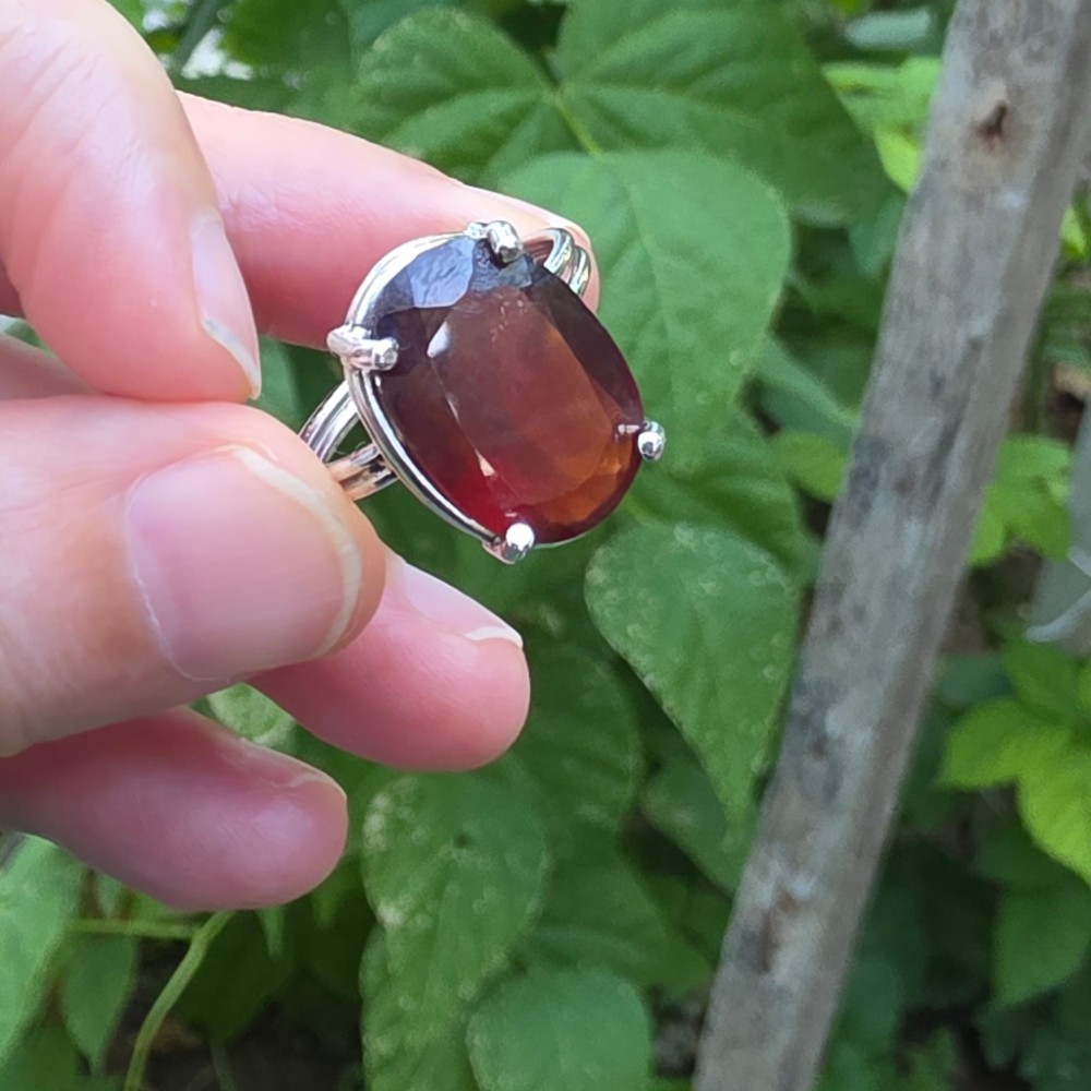 GRANAT 7A KALİTE FASET KESİM AYARLI GÜMÜŞ YÜZÜK 4,97gr N34