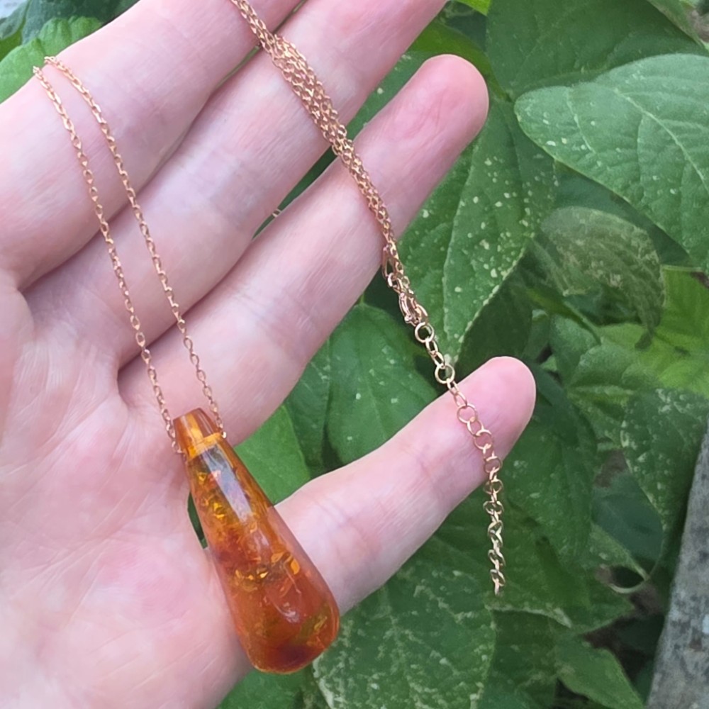 DAMLA KEHRİBAR ROSE RENKLİ GÜMÜŞ ZİNCİRLİ 3,05GR K3