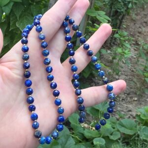 LAPİS LAZULİ FASET KESİM 6MM KOLYE 55CM L1