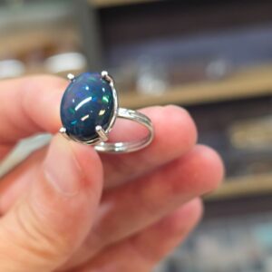 ATEŞ OPAL EL İŞÇİLİĞİ GÜMÜŞ YÜZÜK 3,11GR A10 - Görsel 3