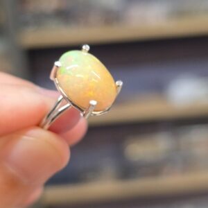 ETİYOPYA OPAL EL İŞÇİLİĞİ GÜMÜŞ YÜZÜK 3,15GR A9