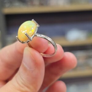 ETİYOPYA OPAL EL İŞÇİLİĞİ GÜMÜŞ YÜZÜK 3,15GR A9 - Görsel 3