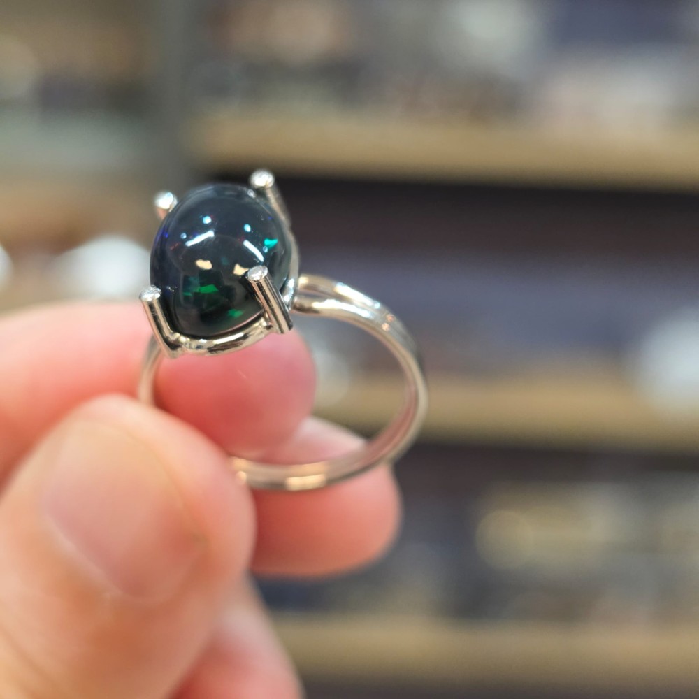 ATEŞ OPAL EL İŞÇİLİĞİ GÜMÜŞ YÜZÜK 2,64GR A6 - Görsel 3