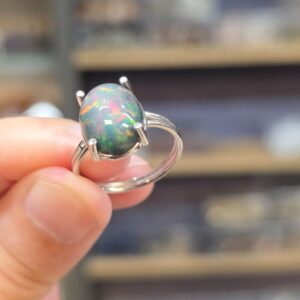 ATEŞ OPAL EL İŞÇİLİĞİ GÜMÜŞ YÜZÜK 2,79GR A1 - Görsel 3