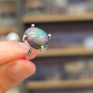 Alternative view of ATEŞ OPAL EL İŞÇİLİĞİ GÜMÜŞ YÜZÜK 2,79GR A1