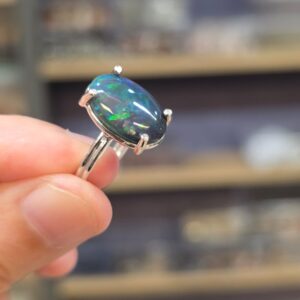 Alternative view of ATEŞ OPAL EL İŞÇİLİĞİ GÜMÜŞ YÜZÜK 2,65GR A3