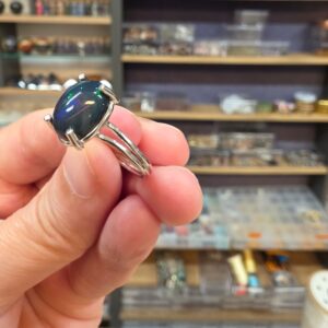 ATEŞ OPAL EL İŞÇİLİĞİ GÜMÜŞ YÜZÜK 2,62GR A18