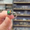 ATEŞ OPAL EL İŞÇİLİĞİ GÜMÜŞ YÜZÜK 2,39GR A14