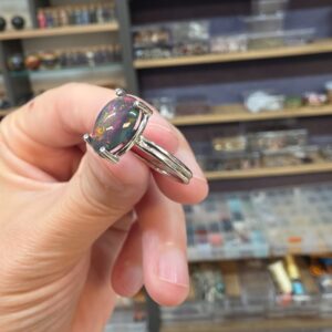 ATEŞ OPAL EL İŞÇİLİĞİ GÜMÜŞ YÜZÜK 2,55GR A25 - Görsel 3