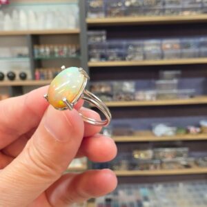 Alternative view of ETİYOPYA OPAL EL İŞÇİLİĞİ GÜMÜŞ YÜZÜK 2,93GR A30