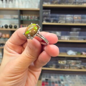 ATEŞ OPAL EL İŞÇİLİĞİ GÜMÜŞ YÜZÜK 3,08GR A29 - Görsel 3