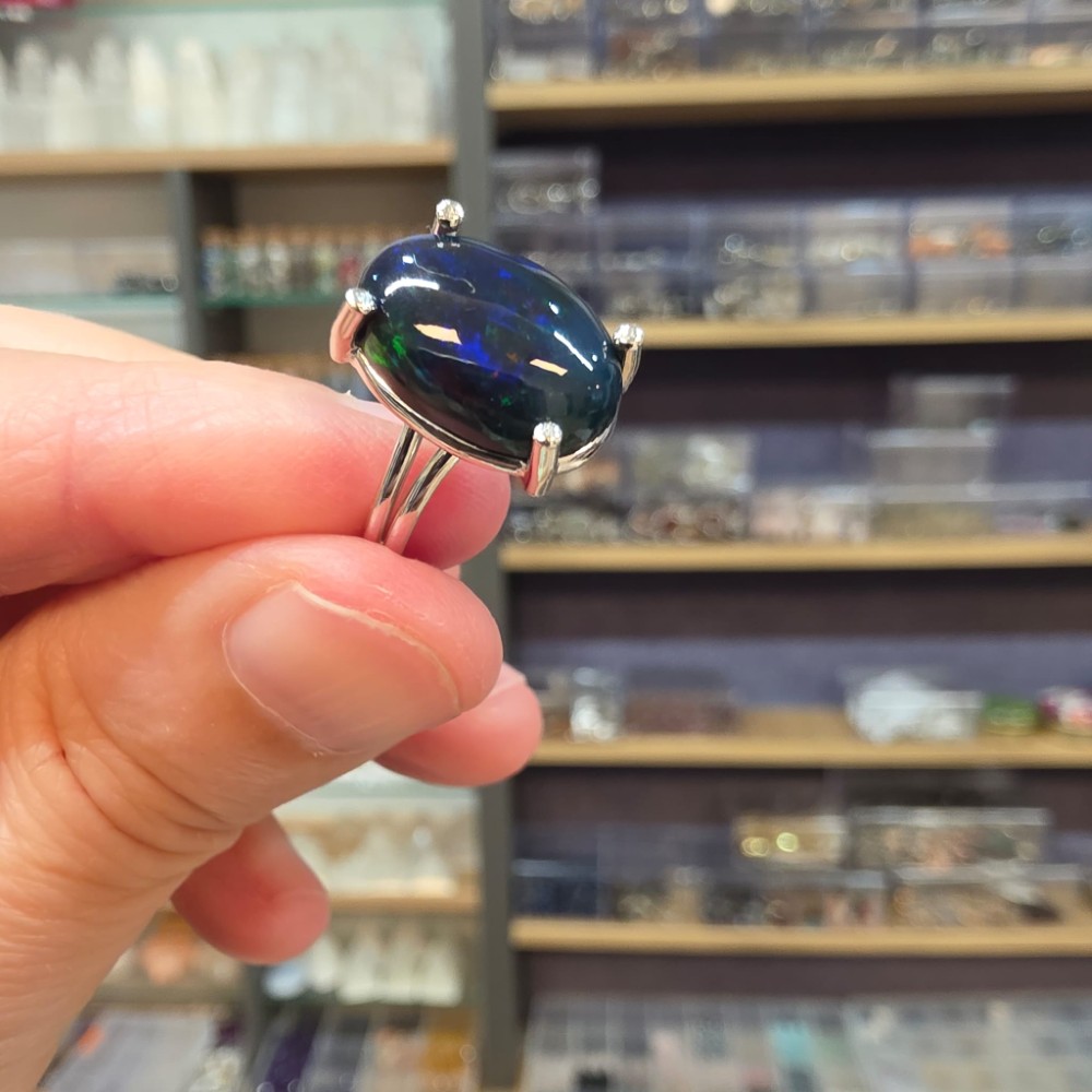 ATEŞ OPAL EL İŞÇİLİĞİ GÜMÜŞ YÜZÜK 3,03GR A39