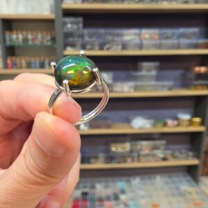 ATEŞ OPAL EL İŞÇİLİĞİ GÜMÜŞ YÜZÜK 2,84GR A36 - Görsel 3