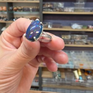 ATEŞ OPAL EL İŞÇİLİĞİ GÜMÜŞ YÜZÜK 2,80GR A38 - Görsel 3