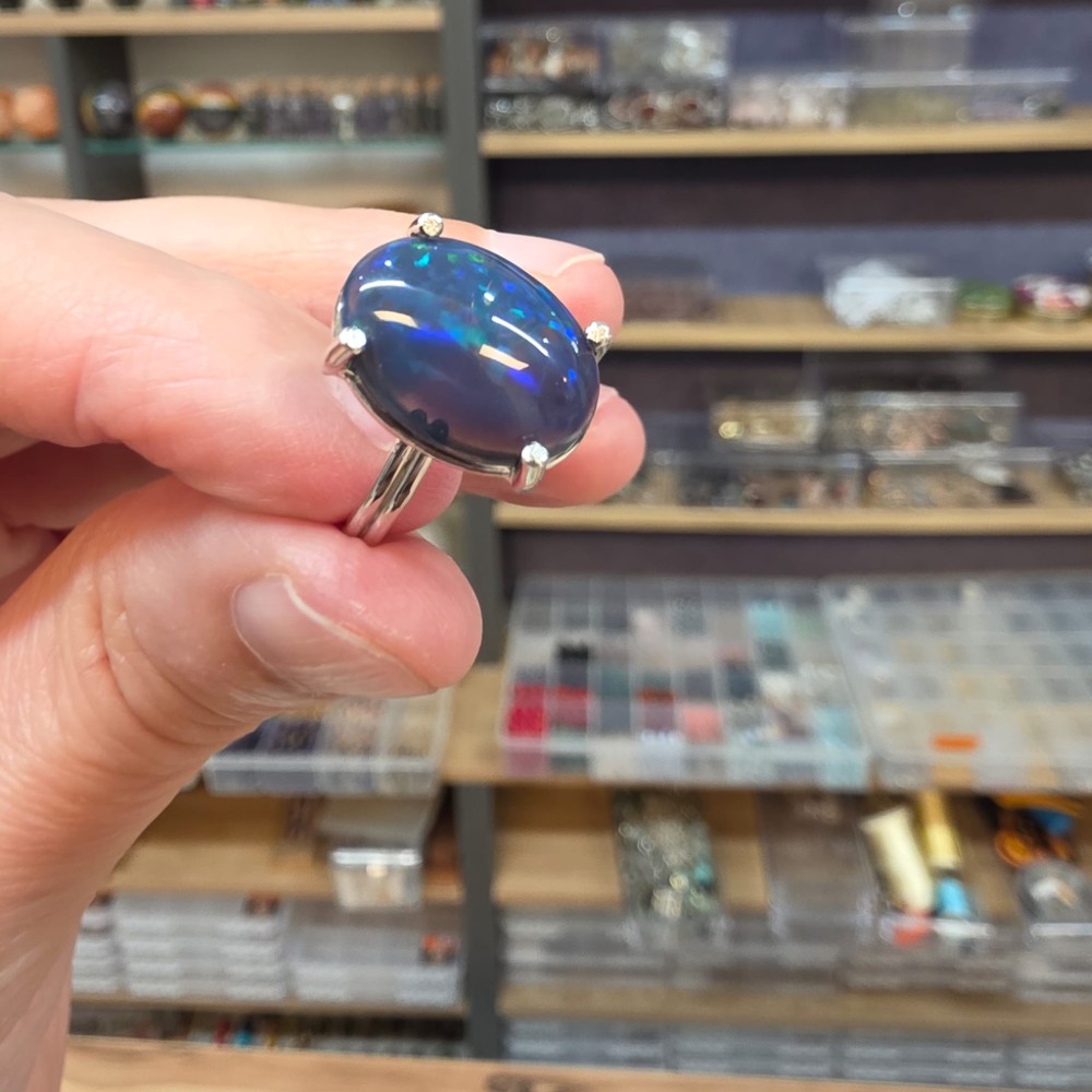 ATEŞ OPAL EL İŞÇİLİĞİ GÜMÜŞ YÜZÜK 2,80GR A38