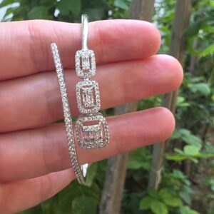 GÜMÜŞ KLİPSLİ ORİJİNAL ZİRKON TAŞLI BİLEKLİK 16-19CM 16,10GR G10 - Görsel 2