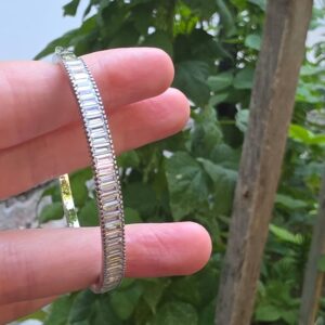Alternative view of GÜMÜŞ KLİPSLİ ORİJİNAL ZİRKON TAŞLI BİLEKLİK 16-19CM 14,00GR G8
