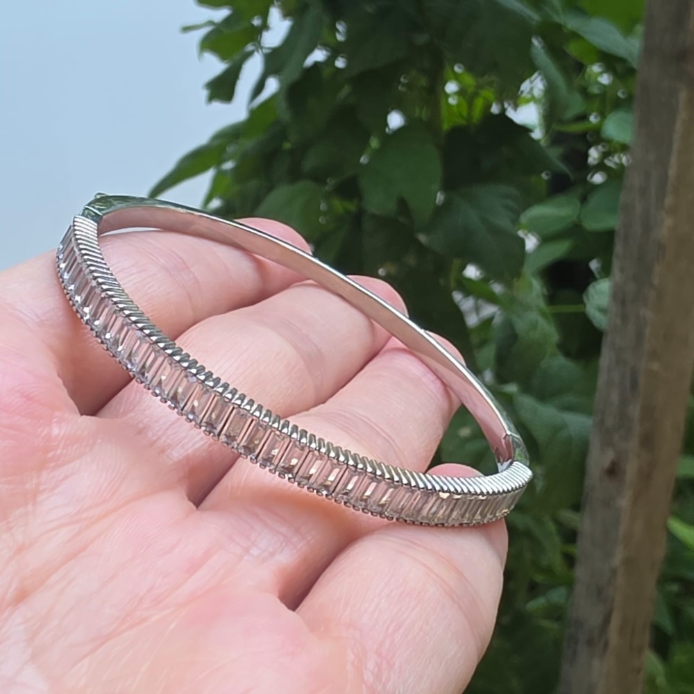 GÜMÜŞ KLİPSLİ ORİJİNAL ZİRKON TAŞLI BİLEKLİK 16-19CM 14,00GR G8