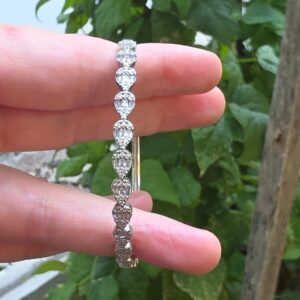 Alternative view of GÜMÜŞ KLİPSLİ ORİJİNAL ZİRKON TAŞLI BİLEKLİK 16-19CM 9,90GR G6