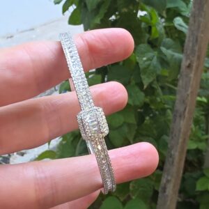Alternative view of GÜMÜŞ KLİPSLİ ORİJİNAL ZİRKON TAŞLI BİLEKLİK 16-19CM 13,25GR G7
