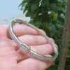 GÜMÜŞ KLİPSLİ ORİJİNAL ZİRKON TAŞLI BİLEKLİK 16-19CM 13,25GR G7