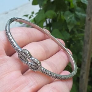 GÜMÜŞ KLİPSLİ ORİJİNAL ZİRKON TAŞLI BİLEKLİK 16-19CM 10,15GR G5