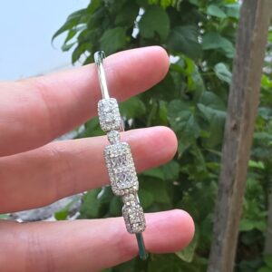 Alternative view of GÜMÜŞ KLİPSLİ ORİJİNAL ZİRKON TAŞLI BİLEKLİK 16-19CM 11,10GR G3