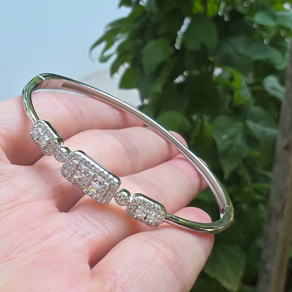 GÜMÜŞ KLİPSLİ ORİJİNAL ZİRKON TAŞLI BİLEKLİK 16-19CM 11,10GR G3