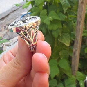 ORİJİNAL YILAN FOSİLİ GÜMÜŞ ERKEK 9,15GR YÜZÜK NO:25 - Görsel 4