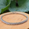 GÜMÜŞ SU YOLU ZİRKON TAŞLI BİLEKLİK 16-18CM 7,15GR G1